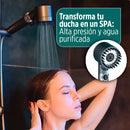 HidraSpa Max - Transforma tu ducha en un SPA de lujo: alta presión, agua purificada, 10 modos de chorro
