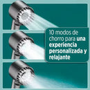 HidraSpa Max - Transforma tu ducha en un SPA de lujo: alta presión, agua purificada, 10 modos de chorro